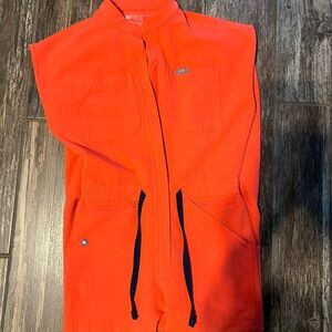 FIGS Rafaela Jumpsuit jogger XXS Fiery Coral